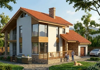 Проект дома 177 м² из кирпича