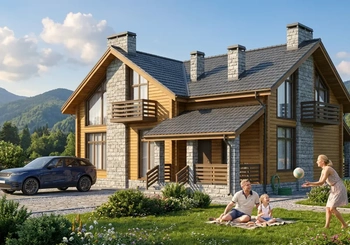Проект каркасного дома 211 м²