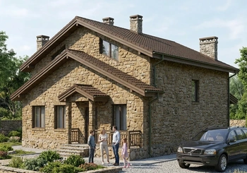 Проект двухэтажного дома-шале 190 м²