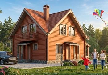 Проект каркасного дома 103 м²